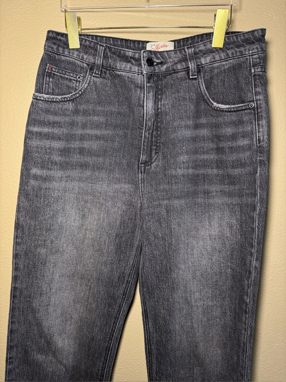Marine Layer Charlie Denim Straight Leg Pant Denim Jeans Women’s size 12 - Picture 3 of 13